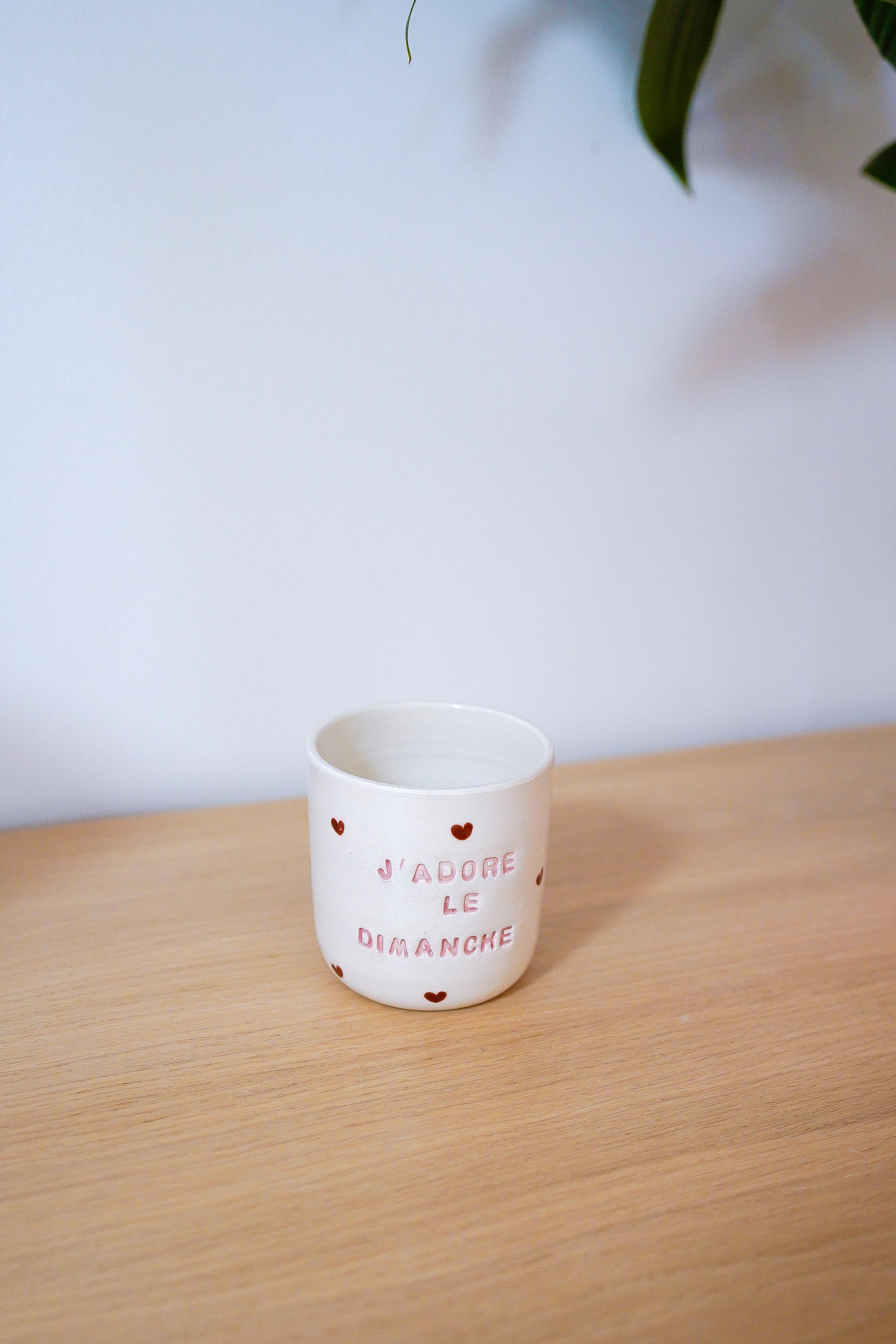Tasse "J'adore le dimanche" brown