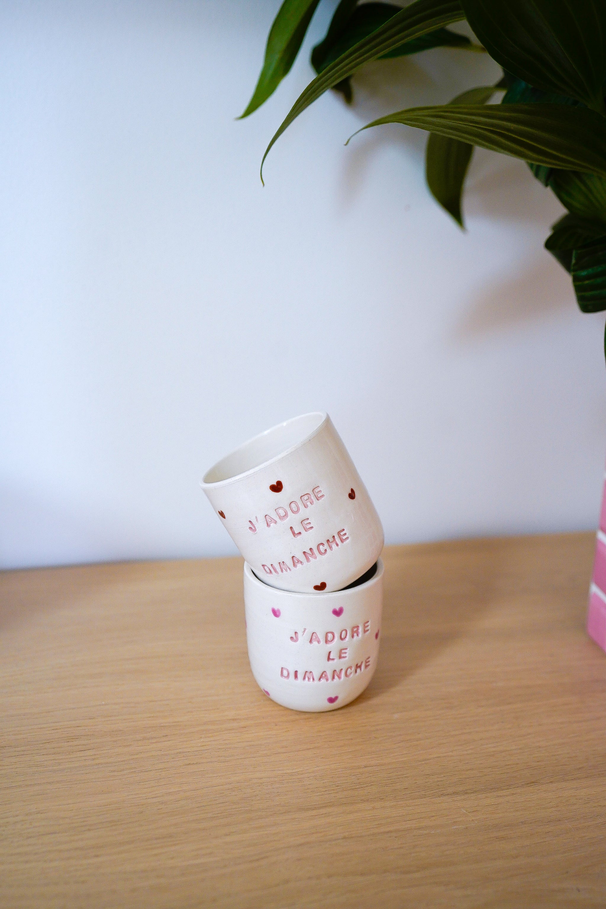 Tasse "J'adore le dimanche" brown