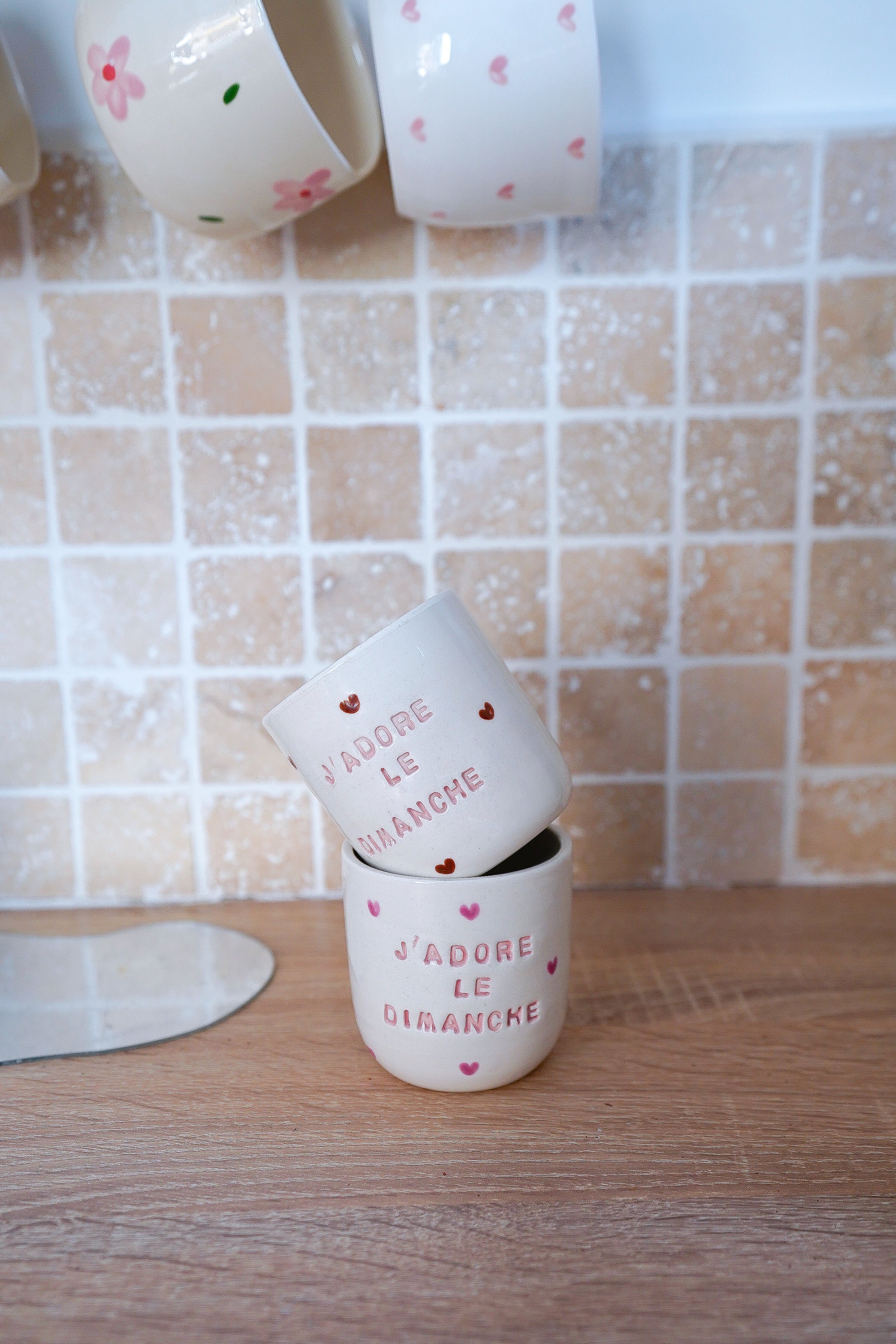 Tasse "J'adore le dimanche" brown