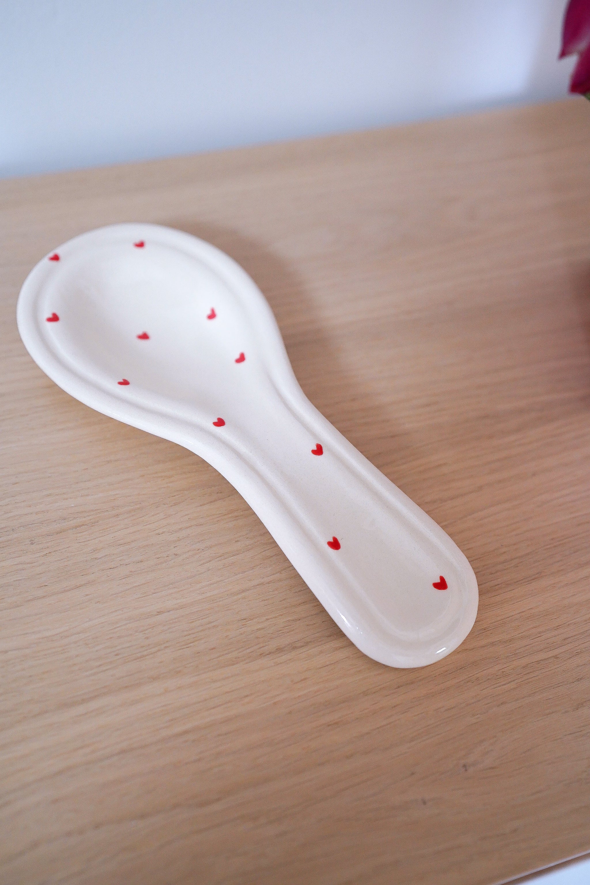 Repose-cuillère red heart
