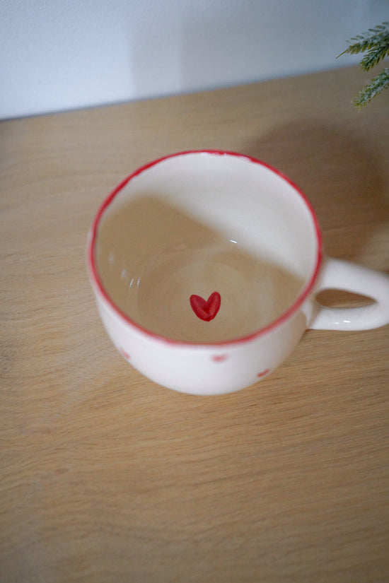 Tasse ronde Noël red heart